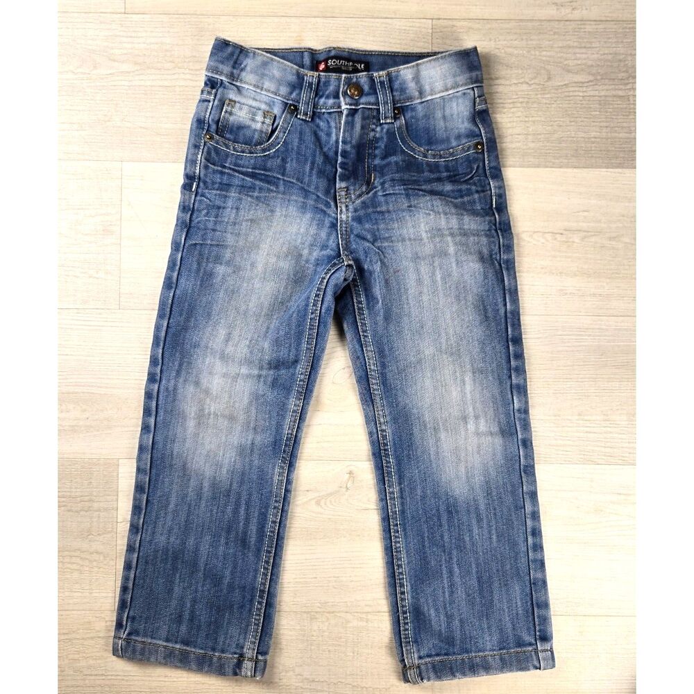 Vintage Y2K Southpole Kids Jeans Sz 5 Retro Streetwear Skater Blue Denim Pants